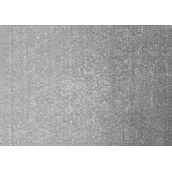 Ahgly Company Indoor Rectangle Oriental Gray Industrial Area Rugs, 2' x 3'