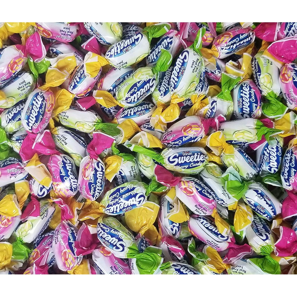 Bonart Sweeties, Tropical Center Filled Chewy Candy, Made with Real