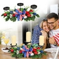 thumbnail image 2 of Independence Day Greenery Tulip Candle Centerpiece, 18.9 x 7.1 x 6.7 in Iron Frame with Red-White-Blue Accents, Maintenance-Free Decorative Table Ornament for 4th of July, Dining Room & Living Room, 2 of 5