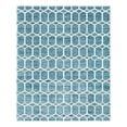 thumbnail image 3 of Unique Loom Matrix Trellis Collection Area Rug - Tile (8' x 10' Rectangle Blue/Ivory), 3 of 7