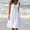 White, variant on Women's Fashion Holiday Summer Solid Color Sleeveless Party Beach Dress