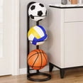 thumbnail image 2 of ROZYARD Football Stand Rolling Ball Vertical Display Rack for Bedroom,Living Room,Garage, 2 of 20