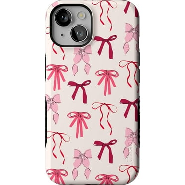 Casely iPhone 14 Case | Lover Girlie | Pink Bows | Compatible with MagSafe | Bold Protective Design
