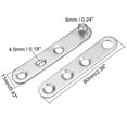 thumbnail image 3 of Uxcell 5 Sets Stainless Steel 360 Degree Rotating Door Pivot Hinge 60mm x 11mm, 3 of 3