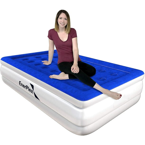 EnerPlex Premium Dual Pump Luxury Twin Size Air Mattress Airbed with