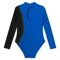 thumbnail image 4 of Alvivi Gymnastics Leotard for Girls Sequined Diamond Long Sleeve Unitards Ballet Dancewear Bodysuit Blue 6, 4 of 7