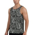thumbnail image 2 of Gukieu Snake Print Men's Quick Dry Fitness Vest, Round Neck Sleeveless Fitness Bodybuilding Top-XX-Large, 2 of 7
