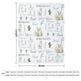 Personalized Cactus Baby Blanket Custom Monogrammed Receiving Blankets