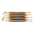thumbnail image 3 of Espátula de relleno de resina compuesta Yuyangstore Herramienta de cuidado bucal con mango grueso 6 piezas oro, 3 of 8