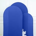 thumbnail image 5 of BalsaCircle 3 Fitted Royal Blue Matte Spandex Round Top Wedding Arch Backdrop Stand Covers Set Party, 5 of 8