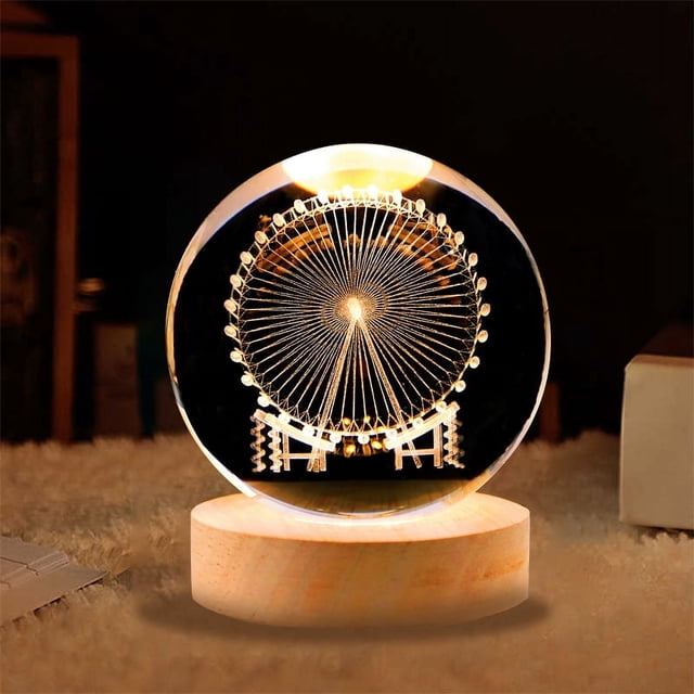 Lámpara de cielo estrellado luminoso, un ciervo te tiene, lámpara de ambiente de proyección de luz nocturna de bola de cristal, regalo creativo, nuevo regalo pequeño extraño