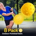 thumbnail image 6 of 16 Pack Pickleball Balls 74mm 40 Holes Professional Quality for Outside Sports,Yellow, 6 of 12