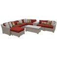 thumbnail image 1 of Coast 10 Piece Outdoor Wicker Patio Furniture Set in Terracotta, 1 of 2