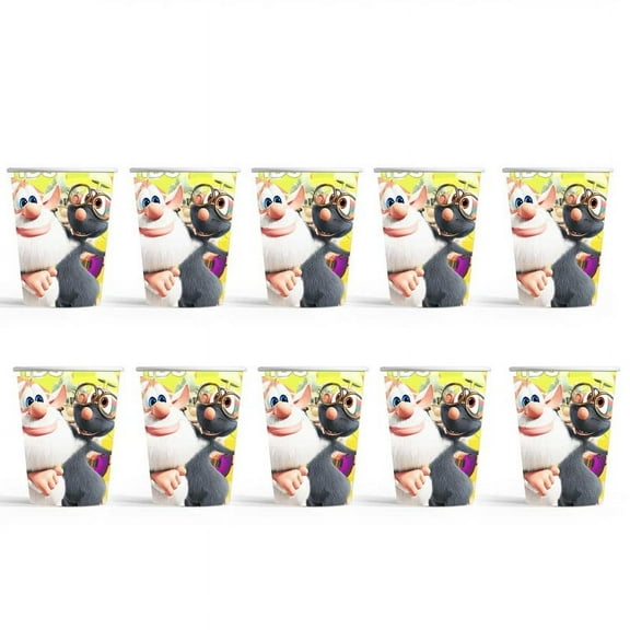 Booba Birthday Party Supplies Cups Tableware Disposable Paper Mouthwash Drinking Cups