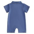 thumbnail image 6 of TOWED22 Newborn Summer Romper Clothes Graphic Print Short Sleeve Cotton Jumpsuit Bodysuit One-Piece Unisex for 3 6 12 18 Months(Blue,3-6 M), 6 of 9