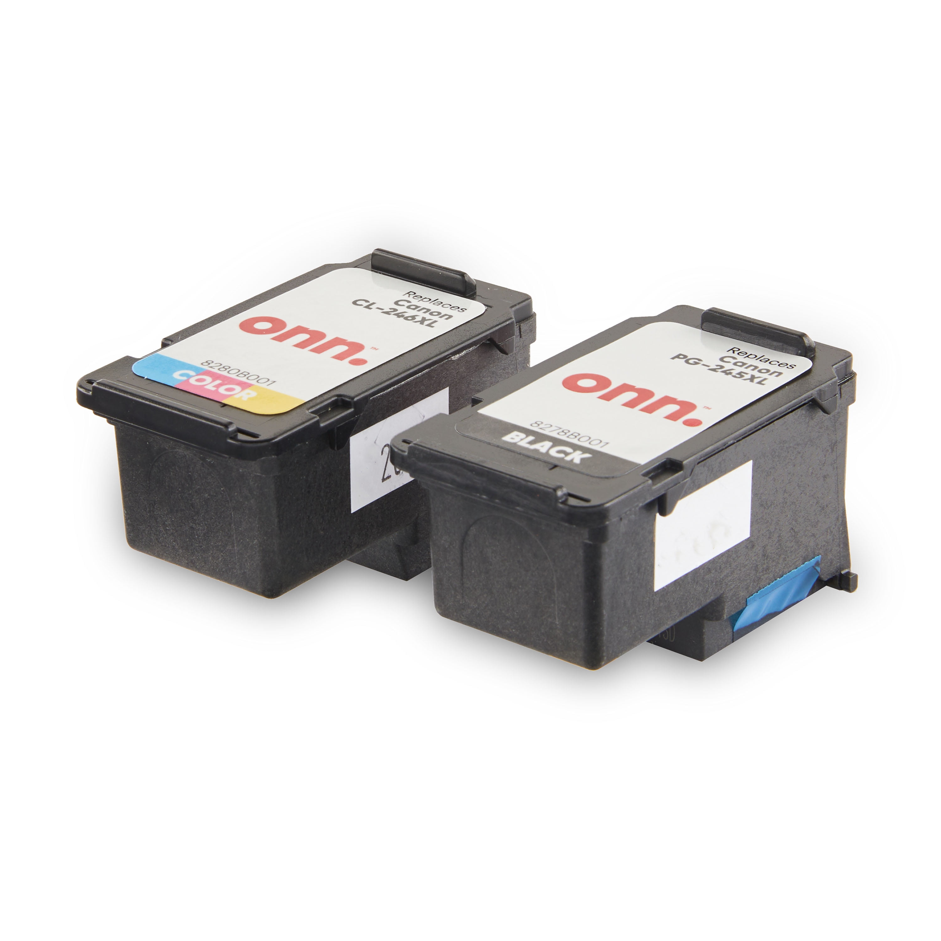 onn. Remanufactured Canon PG-245XL Black and CL-246XL Tri-Color Ink Cartridges, 2 Pack
