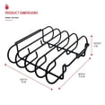 thumbnail image 2 of Nexgrill BBQ Rib Rack, Non-Stick Smoker Accessory for Outdoor Grilling & Cooking, Holds Up to 4 Racks of Ribs, Built-In Handles, Compatible with Grills, Smokers, and Ovens, Black - 530-0026, 2 of 6