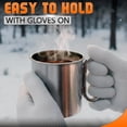 thumbnail image 5 of 2Packs Outdoor Camping Mug Stainless Steel 9.6 Oz, Metal Coffee Cup for Hiking Travel, Lightweight Heat-Resistant Mug with Carabiner for School and Backpacking, 5 of 11