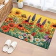 thumbnail image 3 of Vintage Floral Area&nbsp;Rug 2x3ft Yellow Sunflower Daisy Country Watercolor Botanical Non-Slip&nbsp;Washable Square&nbsp;Rugs Soft Felt Indoor Floor Mat for Bedroom Kitchen Living Room Bathroom, 3 of 9