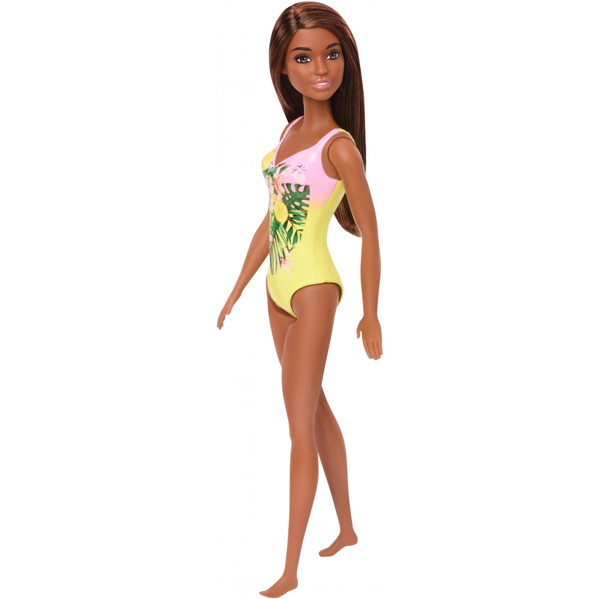 Barbie Swimsuit Beach Doll with Brown Hair & Tropical Floral Print Suit - image 4 of 6