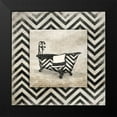 thumbnail image 2 of Grey, Jace 20x20 Black Modern Framed Museum Art Print Titled - Black White Geo Bath, 2 of 5