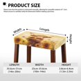 thumbnail image 6 of Xoenoiee Highland Cattle Sunflower Butterfly Print Vanity Stool Bench Covers, Soft Saddle Bar Stool Slipcovers Stretch Rectangle Stool Covers Washable Bench Seat Protector, 2 Pack, 6 of 6