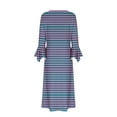 thumbnail image 3 of Long Sleeve Dress,Long Dress for Women Summer,Womens Fashion Printed Casual Long Sleeve V-Neck Dress,3/4 Sleeve Dress for Women,Dress for Women Casual Summer, 3 of 5