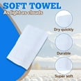 thumbnail image 3 of AUQ Wash Gags for Body,Dense Cotton Loop Texture Wash Clothes,Precise Uniform Thread Work Wash Cloths for Body,White,29.53*13.78*0.39in, 3 of 7