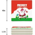 thumbnail image 3 of RYLABLUE Merry Christmas Santa Claus Set of 6 Coaster for Drinks, Absorbent Ceramic Stone Coasters Cup Mat with Cork Base for Home Kitchen Room Coffee Table Bar Decor, 3 of 4