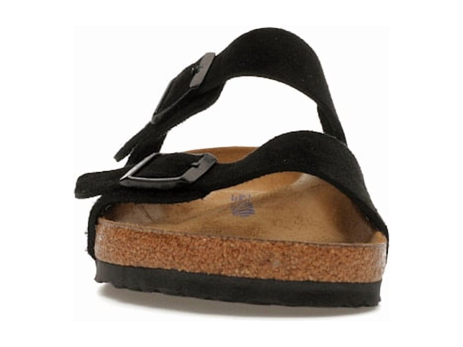 Birkenstock Men's Arizona Soft Footbed Suede Black Sandals, from StockX