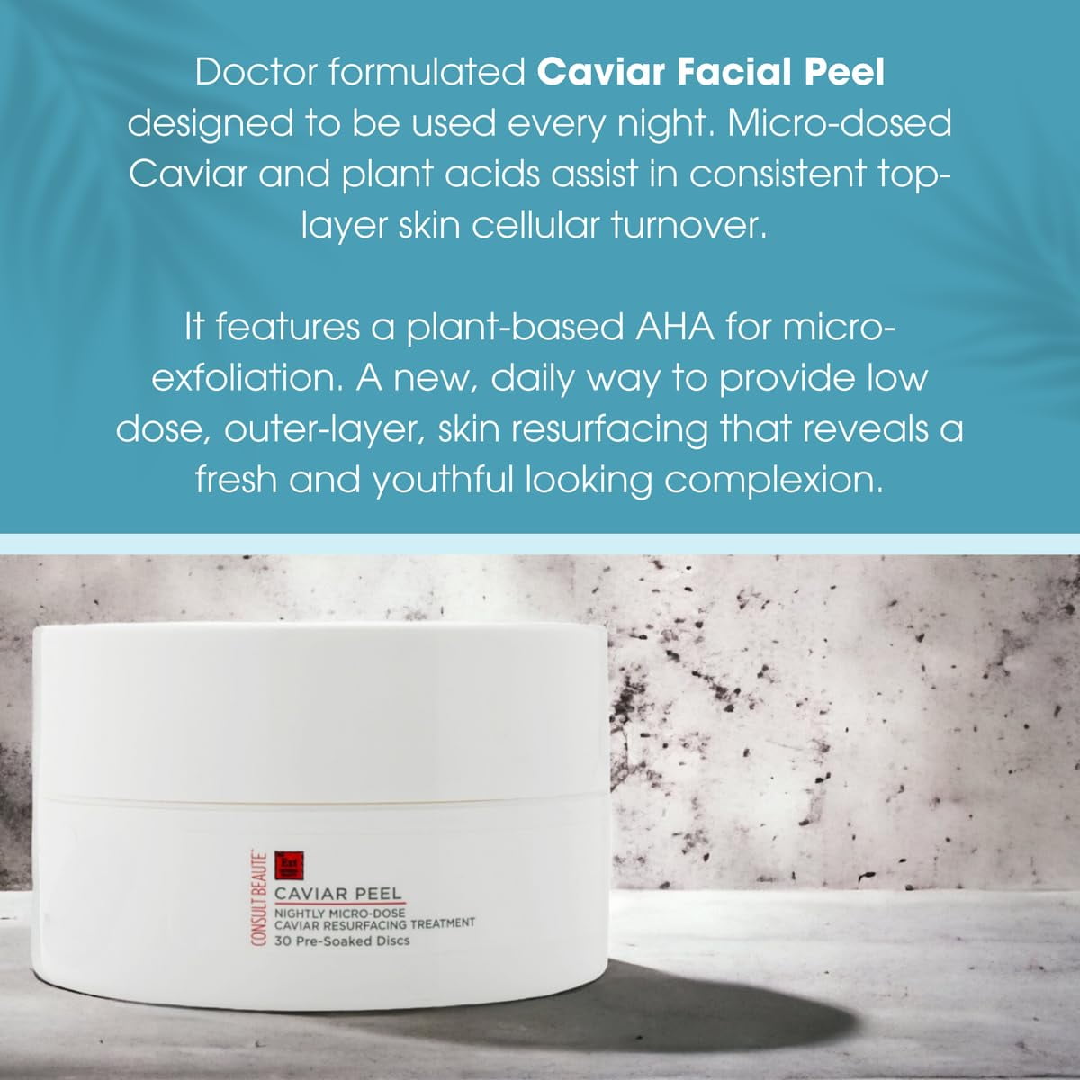 Consult Beaute Caviar Peel Nightly Micro-Dose Skin Resurfacing Pads, 30 Count
