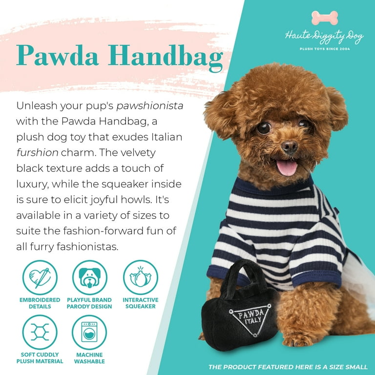 Haute Diggity Dog Fashion Hound Collection Unique Squeaky Parody Plush Dog Toys Pawrses and Pawbags