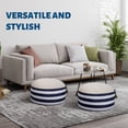 thumbnail image 6 of WOWMAX Pouf Ottoman with Storage, Round Ottoman Foot Rest Pouf Ottoman Stuffed Poufs for Living Room, Bedroom, Kid's Room, Dorm, Polyester & Foam Filled, 6 of 6