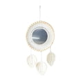 thumbnail image 2 of Boho Espejo Redondo de Madera Borla Decorativa Decoración Macrame Fringe Colgando Espejo de Pared para Bebé Guardería Sala de Estar Entradas 48cm Blanco perfecl Espejo de pared de macramé, 2 of 8