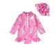 thumbnail image 1 of Odeerbi 0-3 Años Trajes de Baño de Manga Larga Con Gorro de Baño Traje de Baño de Entrenamiento Atlético de Una Pieza Traje de Baño de Surf de Playa, 1 of 7
