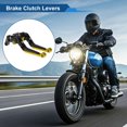 thumbnail image 2 of Short Long Brake Clutch Levers for Suzuki GSXR150 17-20 Adjustable Motorcycle Handlebar Brake Lever Aluminum Alloy Black Handle Gold Tone End, 2 of 6