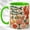 Green, variant on Coastal Seafood Coffee Mug, Lobster Fish Mug, Ceramic 11 oz