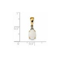 thumbnail image 2 of 3/4 Carat (Ctw) Opal Pendant Necklace in 14K Yellow Gold with Chain for Women, 2 of 5