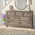 thumbnail image 4 of Dressers Traditional 7-Drawer with Jewelry Tray, Gray Wire-Brushed Wood | Gray | Wood, 4 of 6