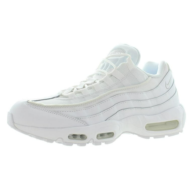 Nike Air Max 95 Essential Sneakers, Triple White, Mesh and Leather