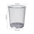 thumbnail image 3 of IMossad Metal Mesh Round Trash Can for Bathroom, Bedroom, Office, Kitchen - Small Space Living Waste Bin, 3 of 6