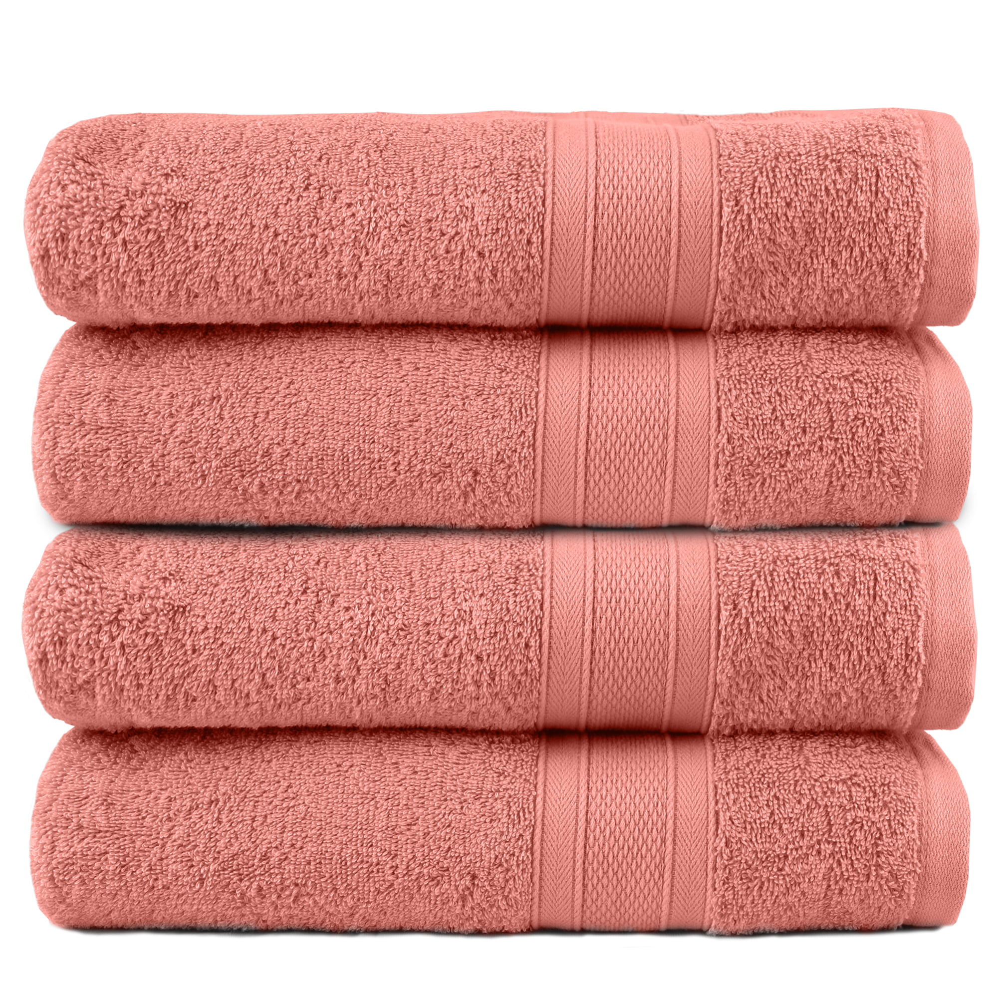 800GSM Luxuriously Soft Feel 8 Piece Towel Set Coral New 