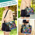 thumbnail image 5 of FORMRS Insulated Lunch Bag for Work School Unisex Large Capacity Cooler with Shoulder Strap, Art Plants, 5 of 6