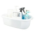 thumbnail image 2 of Cesta de Almacenamiento de PláStico Cajita de Ducha PortáTil Cesta Organizadora de Asas con Asa para BañO, Dormitorio, Cocina Blanco, 2 of 7