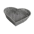 thumbnail image 1 of Cesta de almacenamiento de cuerda de papel Cesta de servicio de forma de corazón Caja de almacenamiento delicada para baño Organización Estante Gris, 1 of 8