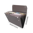 thumbnail image 3 of Carpeta de documentos tipo acordeón con 12 compartimentos – Organizador de archivos de plástico de gran capacidad para papeles A4, impermeable, cierre con botón a presión – Ideal para el hogar, la o, 3 of 6