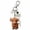 E, variant on A Little Highland Cow for You Keychain, 4th of July Cure 3D Resin Cow Keychain Bag Charm with Birthstone Charm Inspirational Gift for Men Women