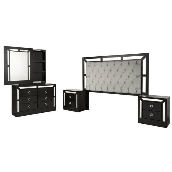 Recamara KS 4 Piezas Emilia Chocolate - Kessa Muebles