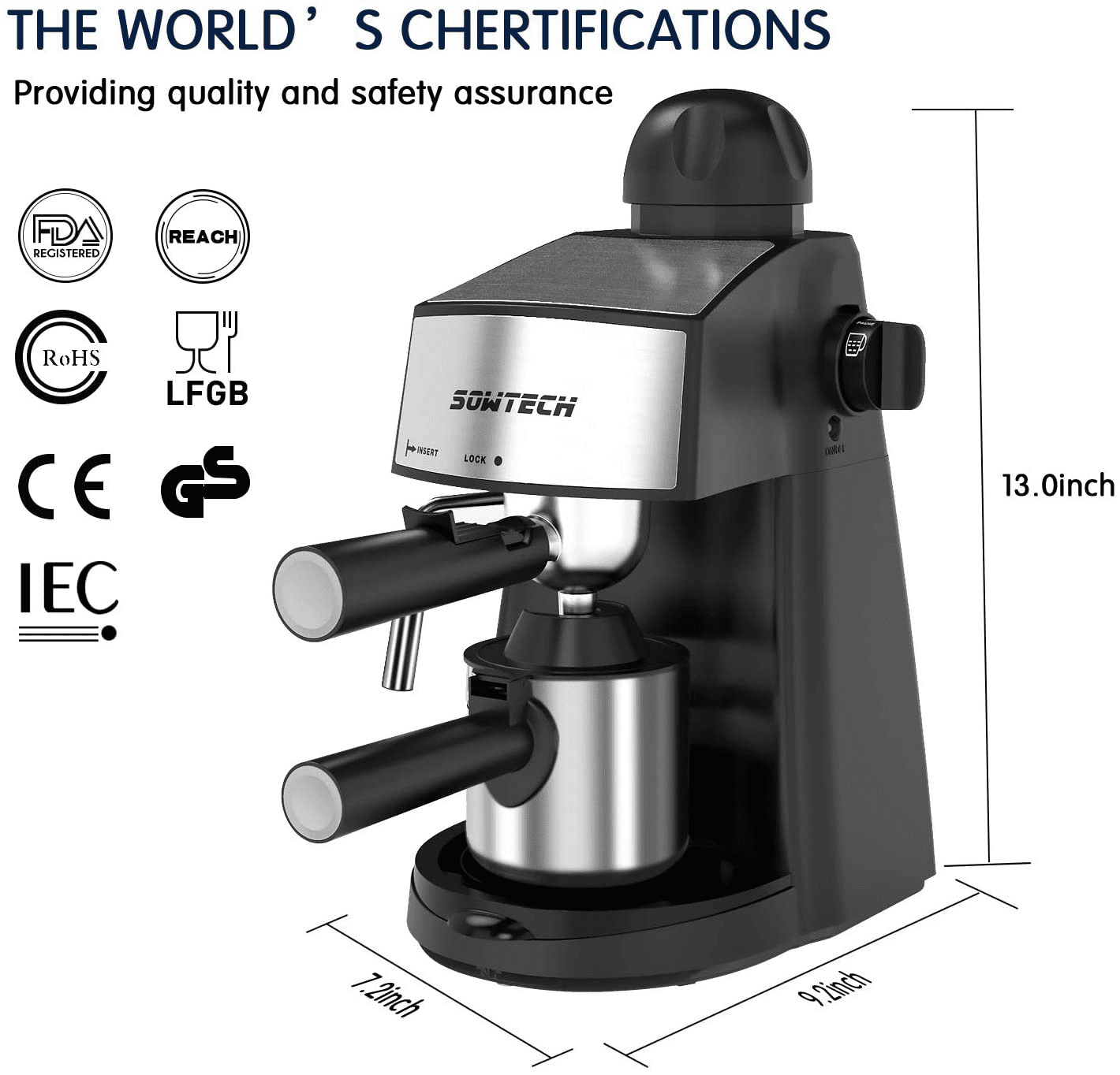  SOWTECH Coffee Maker for K Cup, Single Serve Coffee