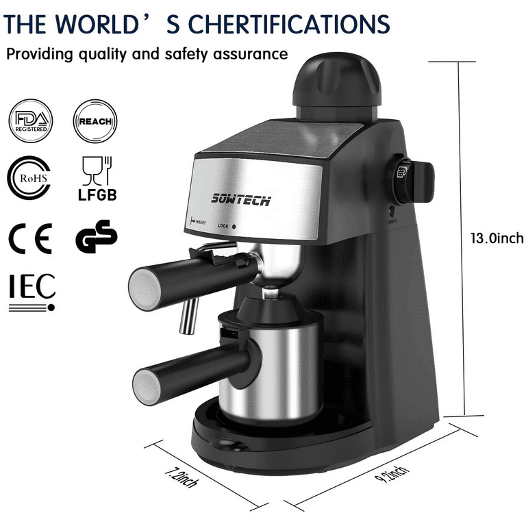  SOWTECH Máquina de café expreso, máquina de capuchino